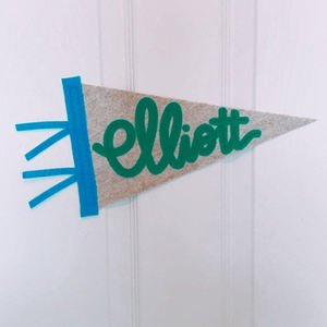 Banderín con nombre personalizado, caligrafía, escritura <span class=keywords><strong>cursiva</strong></span> moderna, señal de nombre, fieltro para fiesta de cumpleaños, bandera - Product Image 5