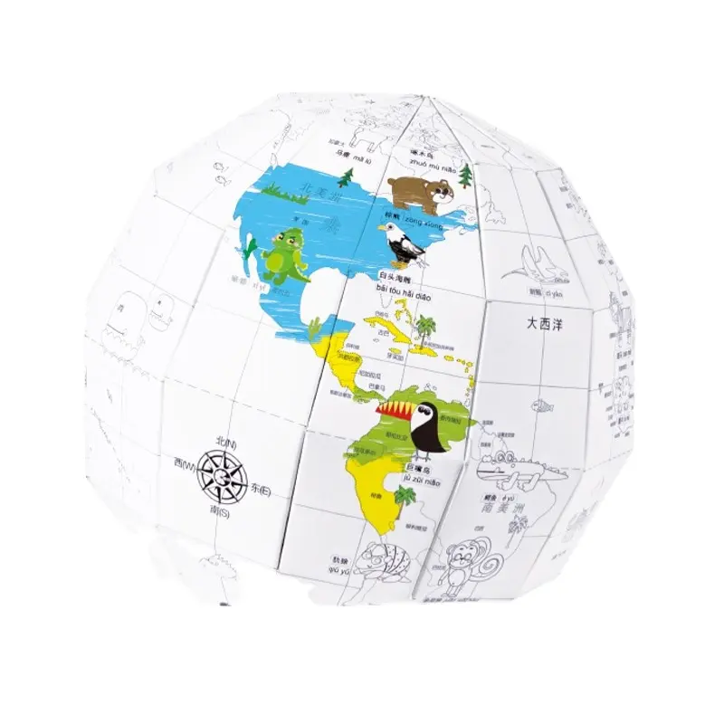Löffel DIY Scratch Globus 3D Stereo Montage Globe Weltkarte Reise Kind Kind Spielzeug Geschenk papier welt karte globus