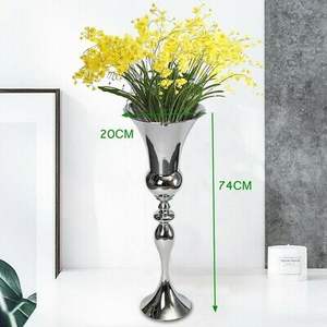 Florero de Metal cónico hecho a mano para decoración de mesa de centro de boda para arreglos de jarrón de habitación y piso - Product Image 5