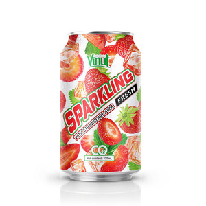 330ml Canned Strawberry Juice Sparkling <b>Water</b> - Product Image 1