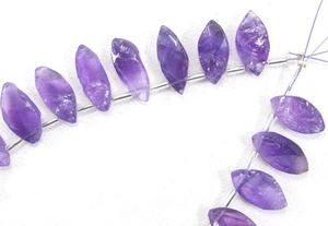 Meilleure qualité 1 brin naturel bleu améthyste pierre précieuse non traitée coupe à la main marquise forme brute fabrication de bijoux bruts - Product Image 5