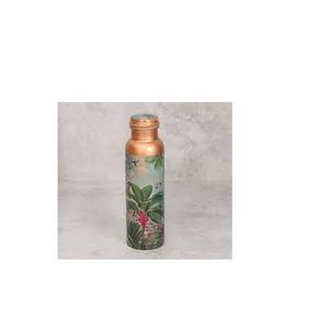 Bouteille d'eau en cuivre avec émail imprimé et bouteille en cuivre pur indien 100ml bouteille en cuivre bénéfique pour la santé - Product Image 6