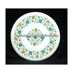 Incrustación de piedra de mármol, Centro lateral, mesa de centro, decoración de piedra Dura - Product Image 1