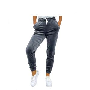 กางเกงลำลองทรงพลีทเอวกลางสำหรับผู้หญิง ผ้าฟลีซใส่สบายสำหรับฤดูร้อน ลายพิมพ์ปักโลโก้ ดีไซน์ใหม่ล่าสุด ทรงขาตรง - Product Image 6