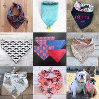 Bandanas pour chiens 100% coton, écologiques, respirants, imprimés ombrés, doux et confortables pour les chiens, toutes saisons, printemps, été, hiver