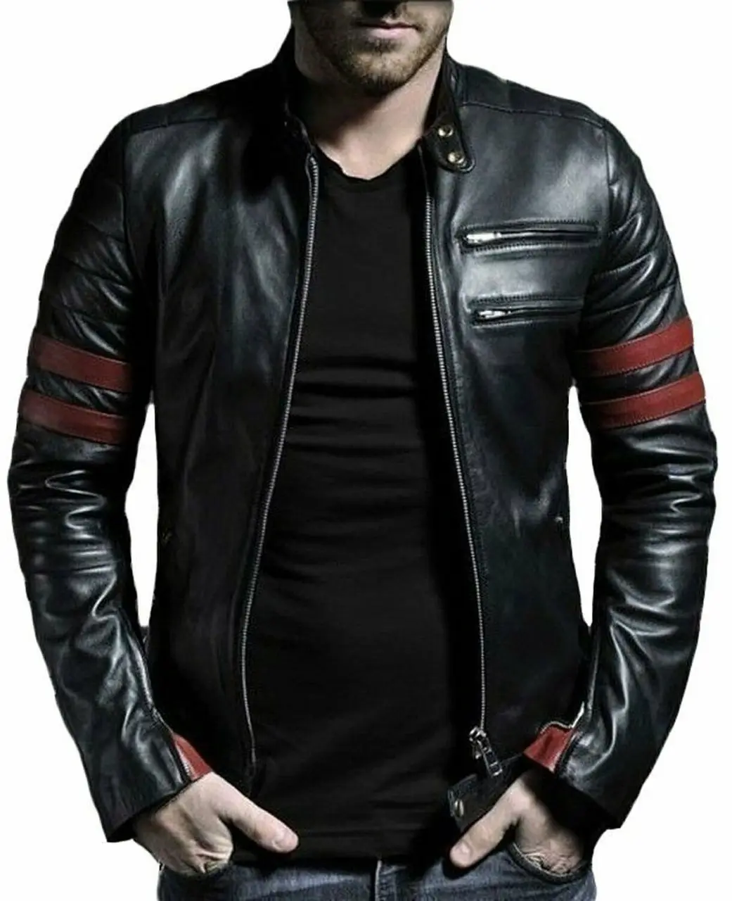 Leather Jacket For men OEM Service Custom Sizes New Hot Sale 2023