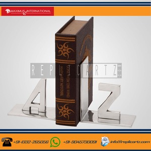 Sujetalibros Decorativo de Aluminio para Estantes |   Sujetalibros Modernos y Resistentes |   Decoración Única para Estantería de Libros en la Oficina en Casa o la Biblioteca - Product Image 2
