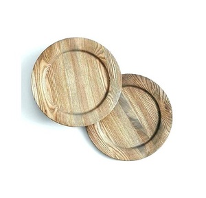 Holesale-platos de madera pura hechos a mano para servir comida de la India, cargador de forma redonda - Product Image 6