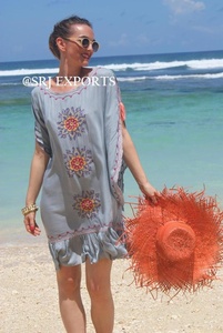 Ingaga — robe de plage brodée à manches longues, tenue de plage, haut de gamme, sans dos, Sexy, tunique, Cover-up pour Bikini, nouvelle collection - Product Image 3