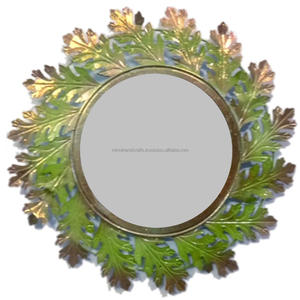 Espejo de flores de bronce negro texturizado - Product Image 2