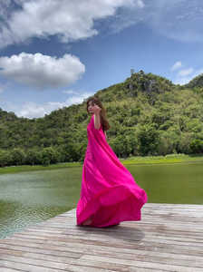 Verano tinte simple de las mujeres vestido largo Maxi vestidos de longitud completa francés suelto 100% algodón sin mangas vestido - Product Image 3