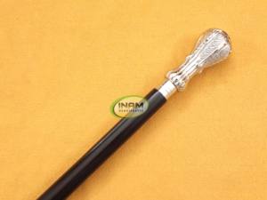 Bastón de madera de calidad especial con mango ovalado de diseñador, bastones para caminar de madera con mango de latón ovalado - Product Image 3