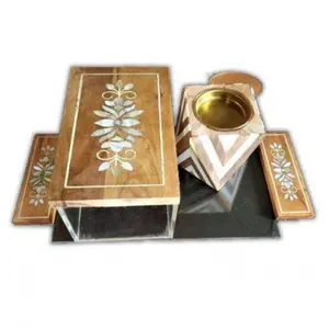 Standard Quality Bone Inlay Bakhoor Incense Burner with Box and Tray Mother of Pearl Burner Bakhoor from Indian Exporter