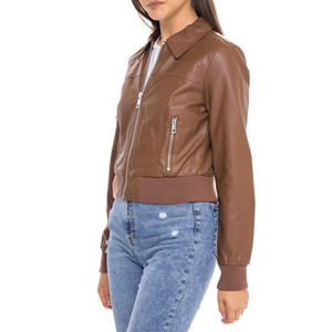 Mujeres chaqueta de cuero con 100% PU de cuero al aire libre chaqueta con mejor Material - Product Image 2