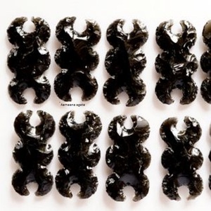 Flecha de cristal para tallado de triple Luna, obsidiana negra, Luna doble, Luna triple, venta al por mayor - Product Image 1