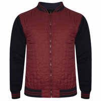 Veste universitaire homme color-block coupe droite en maille polyester-coton style baseball col rabattu décontractée pour l'automne