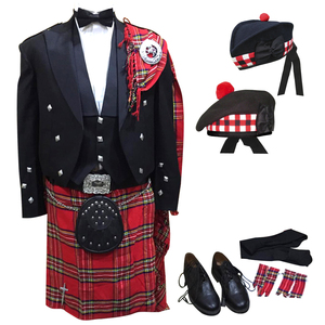 Uniforme de banda de pipes, chaqueta doble para piperos escoceses, 100% algodón, antiestática, transpirable, unisex, formal - Product Image 2