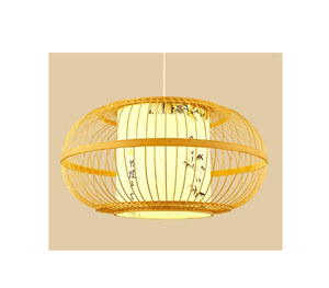 Lampe led suspendue en bambou naturel, fait à la main, idéal pour un Bar, produit exportation - Product Image 5