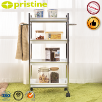 OEM Qualität 4-Tier Metall Bad Tablett Home Storage EBay Organizer; Rolling Utility Tool Cart für Küchen raum