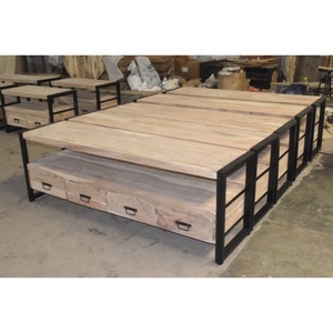 Mueble de TV de 4 cajones de madera de Acacia Simple antiguo Industrial Convertible muebles de lujo para el hogar para sala de estar Hotel Oficina Villa - Product Image 5