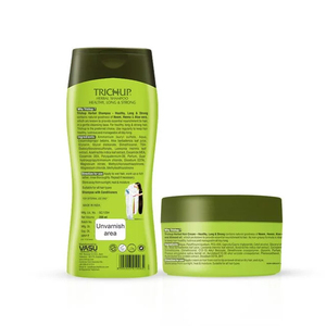 ชุดแชมพูและครีมมีส่วนผสมของว่านหางจระเข้และสะเดาสำหรับบำรุงผมร่วงและสารอาหารจากอินเดีย - Product Image 6