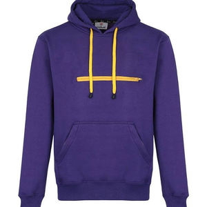 Pull à capuche personnalisable pour homme Sweat-shirt en coton gris de haute qualité Manches longues Vêtements vierges surdimensionnés teints en relief - Product Image 3