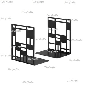 Serre-livres de conception antique en métal couleur noire serre-livres pour le bureau, la maison, les écoles et la bibliothèque - Product Image 5