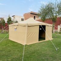 Tugas Berat Besar Disesuaikan Arab Tahan Air Kanvas Satu Tiang Tenda Berkemah Luar Ruangan Gurun Tenda Warna Disesuaikan Khaki Putih