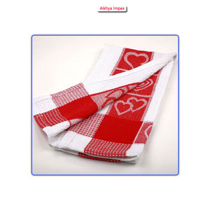 100% Organic Cotton Material Waffle Weave Design Kitchen Dish Towels from Genuine Supplier - Product Image 1