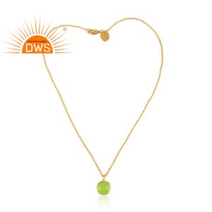 Nouveau Collier Pendentif Chaîne en Calcédoine Verte Naturelle Tendance 2026 pour Femme - Fabricant de Bijoux - Product Image 2