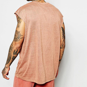 Camiseta sin mangas personalizada para hombre, sin costuras, manga extra corta, cuello redondo, para correr al aire libre - Product Image 5