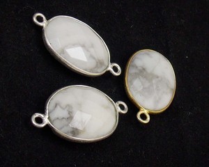 Jaspe naturel connecteur de pierres précieuses fait à la main Double caution lunette à facettes plaqué or forme ovale résultats de bijoux en argent Sterling - Product Image 4