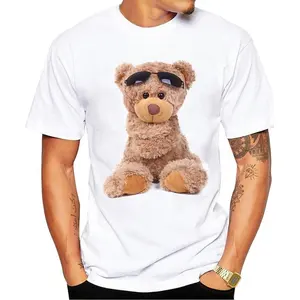 Kaus Bermerek Pria, Teddy Bear Lengan Pendek