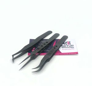 Pinzas de extensión de pestañas de diferentes estilos de Plasma negro de nuevo diseño de alta calidad con sus propios instrumentos de belleza con logotipo personalizado - Product Image 2