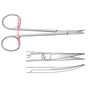 TIJERAS DE FUNCIONAMIENTO FINO IRIS SHARP/SHARP POINT CURVED 11CM Instrumentos quirúrgicos Fabricante y exportador - Product Image 2