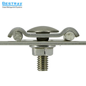 Kit de fixation à double fil BESTRAY W50, haute qualité, revêtement en poudre, métal industriel, gouttière pour câbles, acier au carbone, acier inoxydable, gouttière pour câbles - Product Image 5