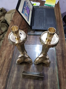 ทองเหลืองเต็มรูปแบบสลักคริสตจักรเทียนติดคริสตจักรอุปกรณ์ Brassworld อินเดีย - Product Image 5