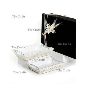 Juego de Dos Bandejas de Madera y Cuero para Servir Té y Café, Color Negro, Bandeja para Servir Alimentos y Aperitivos, Más Vendida - Product Image 5