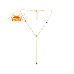 Collier pendentif en pierre précieuse Lapis Lazuli naturel fait à la main pour femmes bijoux de mode pour femmes cadeau pour elle - Product Image 1