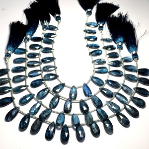 Cuentas de pera de cianita natural sin tratar, venta al por mayor, piedras preciosas sueltas, fabricación de joyas, certificado por terceros, todos los tamaños disponibles - Product Image 3