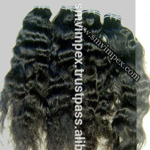 Cabello humano Remy indio rizado natural 100%, extensión de cabello Remy de calidad libre de enredos y desprendimiento. Cabellos indios sin procesar - Product Image 6