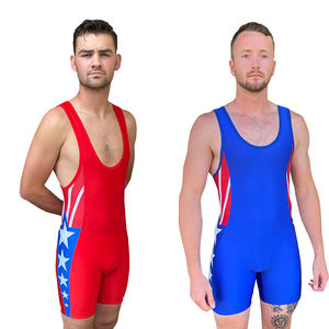 Combinaison de lutte et de course pour homme adulte, couleur bleu uni, vêtements de fitness, tenue de sport UNIQUE, 100% coton, séchage rapide - Product Image 1