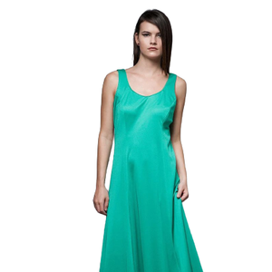 Atractivo Vestido Maxi de Fiesta sin Mangas con Cuello en V y Estampado Floral para Mujer, Largo hasta el Suelo, Cintura Tejida, Teñido Natural - Product Image 1