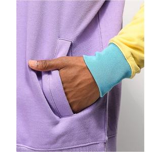 Pedido a granel logotipo personalizado Unisex Color Block 100% algodón polar hombres pulóver Sudadera con capucha venta al por mayor hombres pulóver sudaderas con capucha - Product Image 3