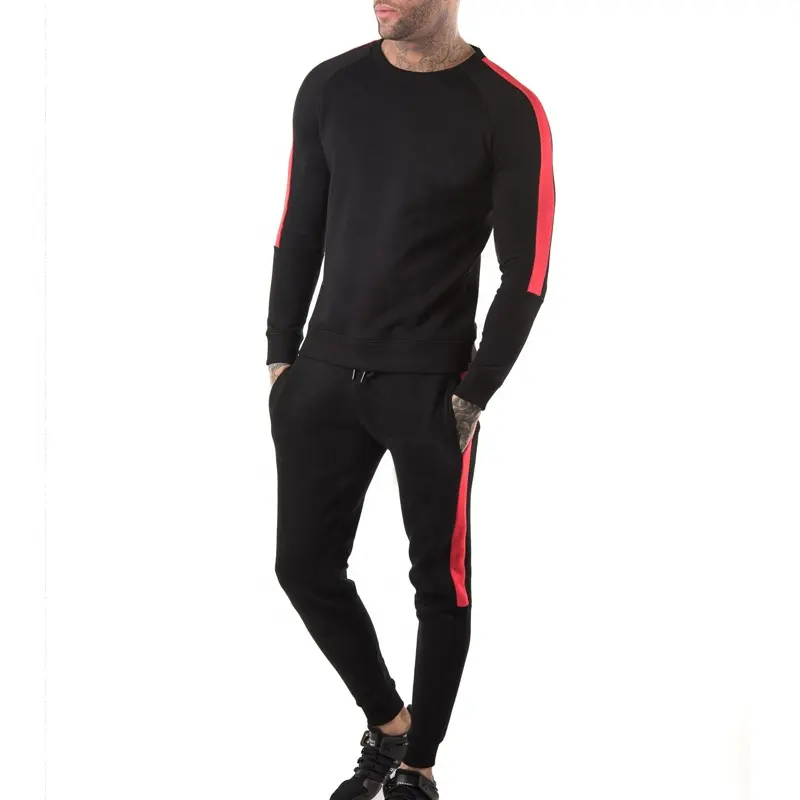 2020 유행 인과 착용 Sweatsuit 대비 스트라이프/맞춤형 남성 조깅 Sweatsuit