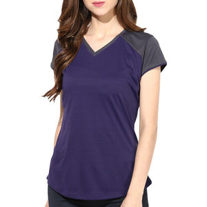 T-shirt à manches courtes pour femmes, haut décontracté, en coton, à col ras du cou, personnalisé, Premium, OEM - Product Image 1