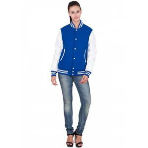 Veste polaire à boutons de baseball décontractée unisexe avec décoration brodée Veste Letterman pour femme Caractéristique respirante - Product Image 5