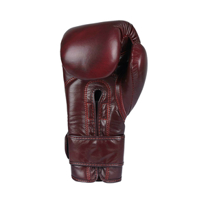 ถุงมือชกมวย,ถุงมือชกมวยทำจากหนังมันวาวสีแดงเข้มกำหนดได้เอง - Product Image 3