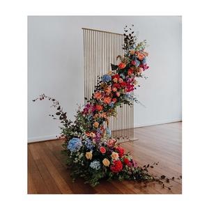 Exclusive Quality Wedding <b>Backdrop</b> <b>Stand</b> Newest Design Gold Color Iron <b>Backdrop</b> For Wholesale Supplier - Product Image 1