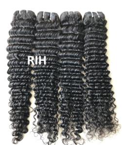 Mèches péruviennes naturelles vierges à boucles profondes, Extensions de cheveux de couleur naturelle, cuticules alignées, à prix réduit - Product Image 3